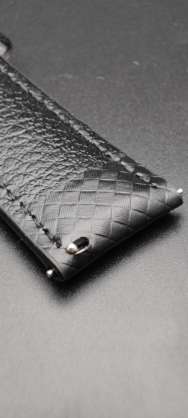20mm cuir motif carbone (2 coloris)