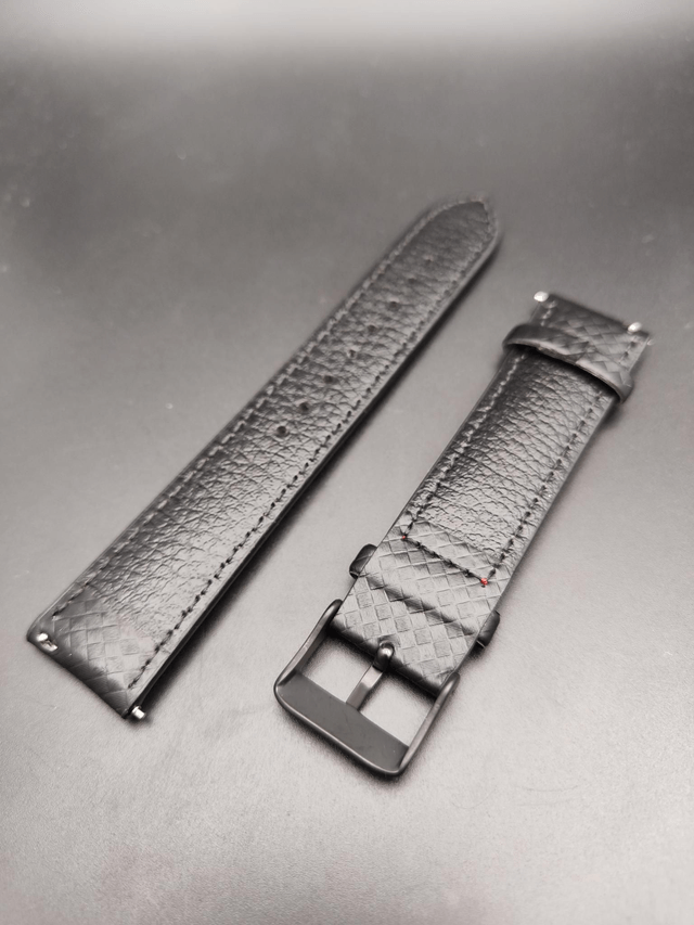 20mm cuir motif carbone (2 coloris)